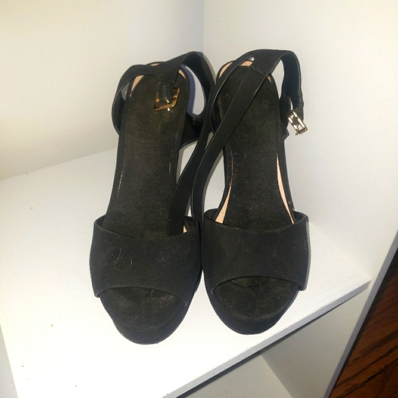 ASOS black chunky platform heels size 7.5 - Picture 3 of 6